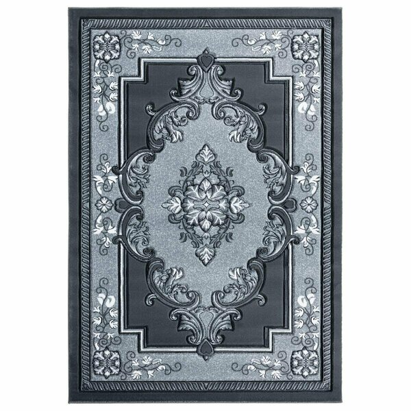 United Weavers Of America 7 ft. 10 in. x 10 ft. 6 in. Bristol Fallon Gray Rectangle Area Rug 2050 10572 912